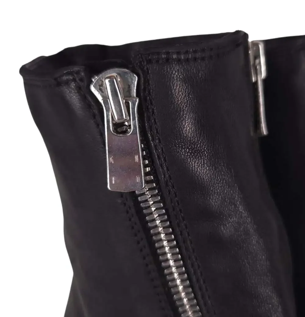 Guidi GR07FZI Big Daddy Double Front Zip Boots US 11 EU 44 Mens Black Leather